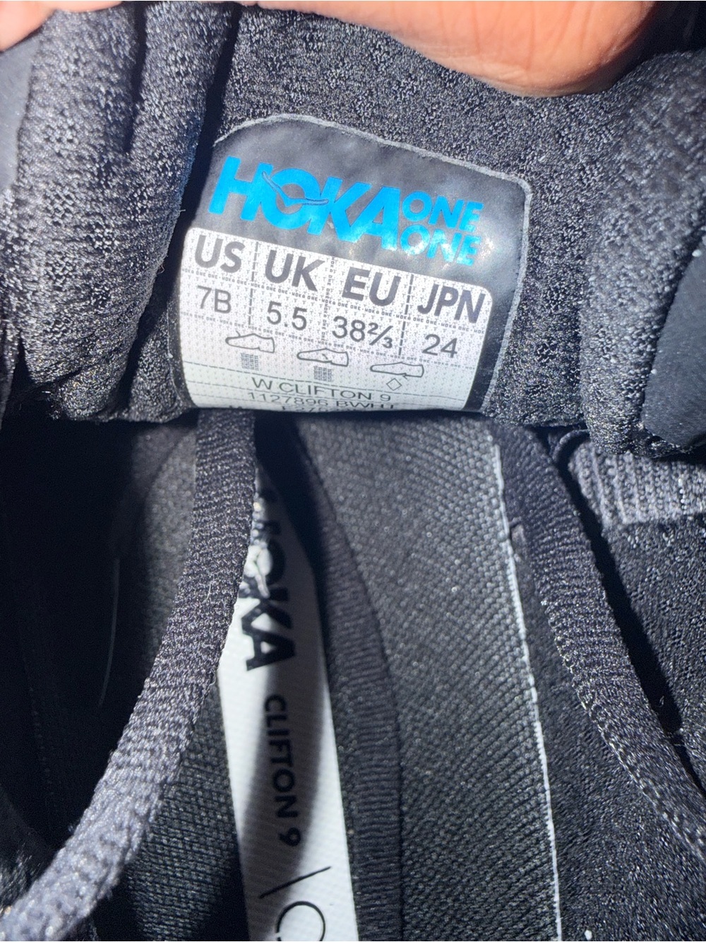 Hoka Clifton 9 Women Running Shoes - Black/Gray - Picture 3 of 4